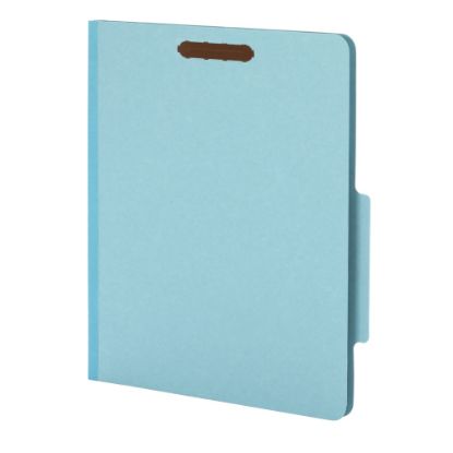 Picture of Pendaflex Pressboard Classification File Folders With Fasteners, 8 1/2in x 11in, Letter Size, 60% Recycled, Blue, Box Of 10