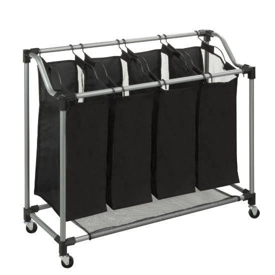 Picture of Honey-Can-Do Elite Quad Sorter, Extra Large Size, Black/Silver