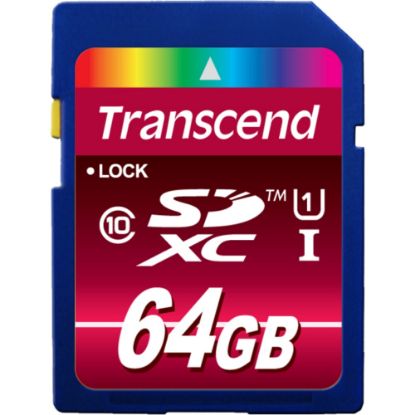 Picture of Transcend 64 GB Class 10/UHS-I SDXC - Lifetime Warranty