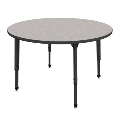 Picture of Marco Group Apex Series Round Adjustable Tables, 30inH x 48inW x 48inD, Gray Nebula/Black