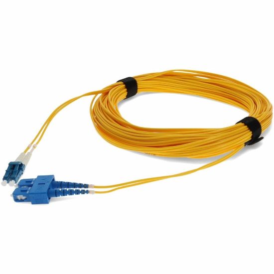 Picture of AddOn 15m LC to USC OS1 Yellow Patch Cable - Patch cable - LC/UPC single-mode (M) to LC/UPC single-mode (M) - 15 m - fiber optic - duplex - 9 / 125 micron - OS1 - halogen-free - yellow