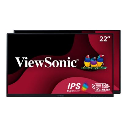 Picture of ViewSonic VA2256 22in Head-Only Monitors, FreeSync, Pack Of 2 Monitors