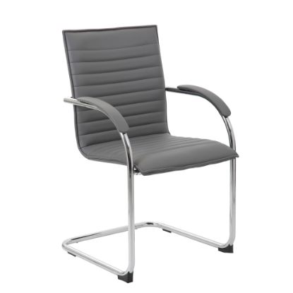 Picture of Boss Office Products Ribbed Side Chairs, Gray, Set Of 2