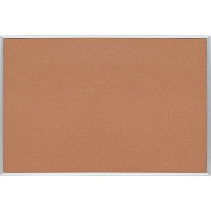 Picture of Lorell Basic Cork Bulletin Board, 48in x 72in, Aluminum Frame With Silver Finish