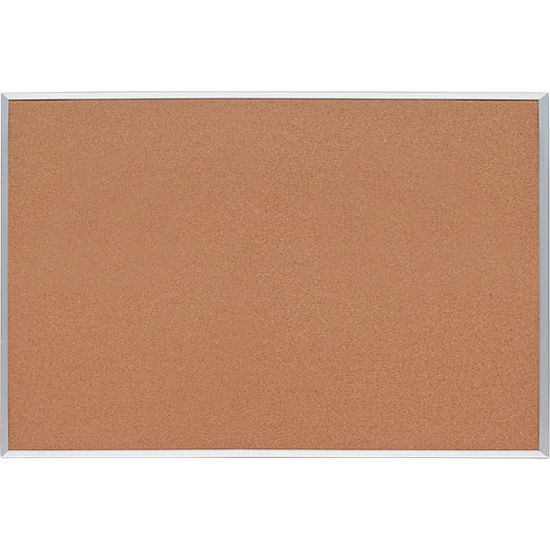 Picture of Lorell Basic Cork Bulletin Board, 48in x 72in, Aluminum Frame With Silver Finish