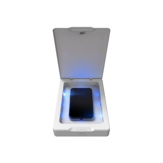 Picture of ZAGG InvisibleShield UV Sanitizer - UV disinfector cabinet for cellular phone - up to 6.9in - white