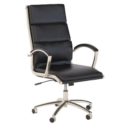 Picture of Bush Business Furniture Modelo Bonded Leather High-Back Office Chair, Black, Standard Delivery