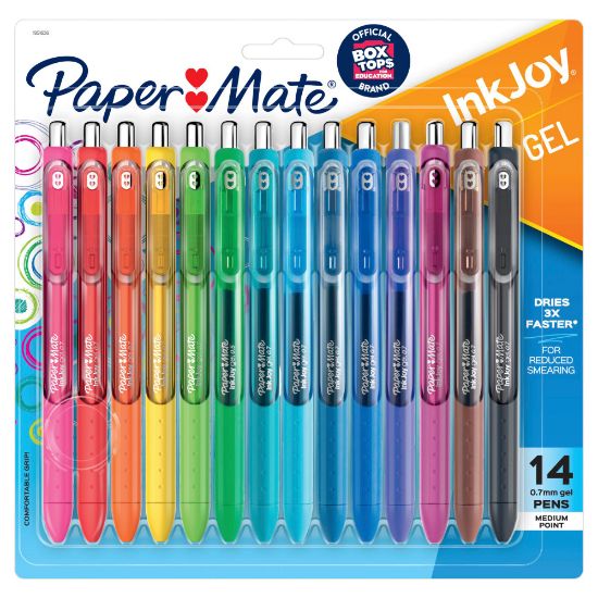 Picture of Paper Mate InkJoy Gel Pens, Medium Point, 0.7 mm, Assorted Barrels, Assorted Ink Colors, Pack Of 14