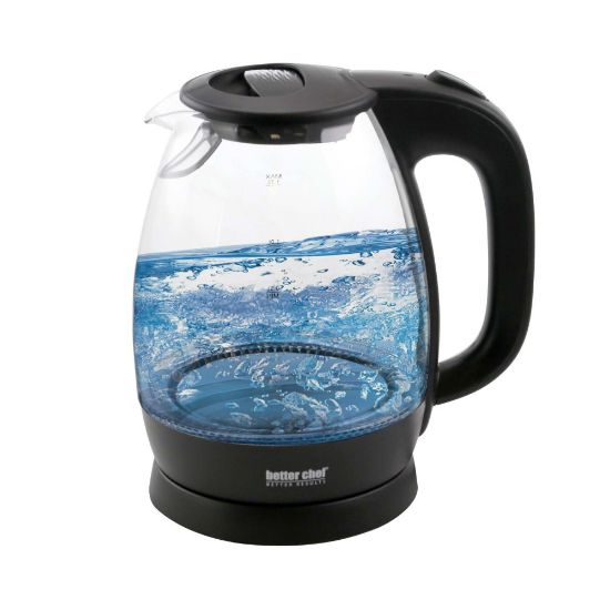 Picture of Better Chef 1.7L Cordless Electric Glass Tea Kettle, Black