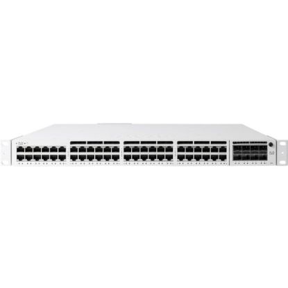 Picture of Meraki 48-port Gbe Switch - 48 Ports - Manageable - 3 Layer Supported - Modular - 350 W Power Consumption - Twisted Pair, Optical Fiber - 1U High - Rack-mountable - Lifetime Limited Warranty