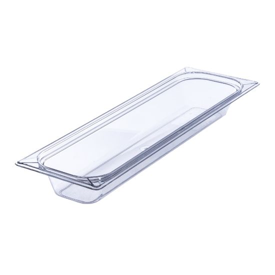 Picture of StorPlus 1/2-Size Plastic Food Pans, 2 1/2inH x 6 1/4inW x 20 3/4inD, Clear, Pack Of 6