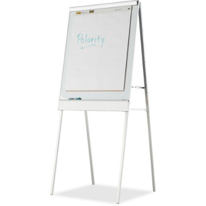 Picture of Iceberg Polarity Magnetic Presentation Flipchart Easel with Dry-erase Surface - 30in (2.5 ft) Width x 38in (3.2 ft) Height - White Steel Surface - Metal Frame - Rectangle - Floor Standing - 1 Each