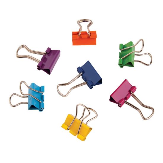 Picture of Office Depot Brand Fashion Binder Clips, 1/2in, Assorted Colors, Pack Of 60