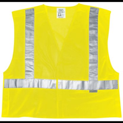 Picture of Luminator Class II Tear-Away Safety Vests, Large, Fluorescent Lime