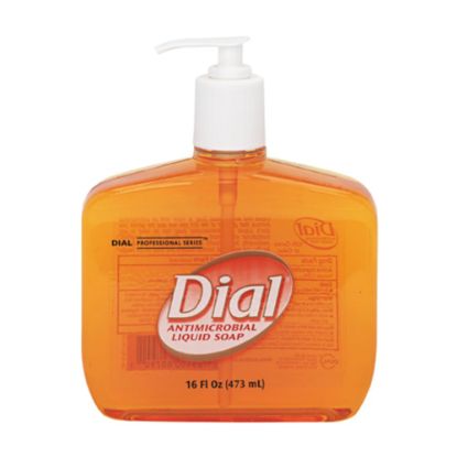 Picture of Dial Antimicrobial Liquid Hand Soap, Unscented, 16 Oz Bottle