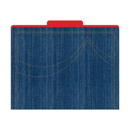 Picture of Barker Creek Tab File Folders, 8 1/2in x 11in, Letter Size, Denim, Pack Of 12