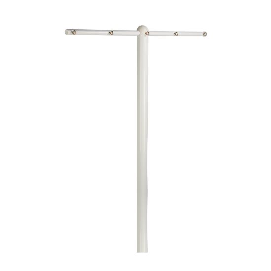 Picture of Honey-Can-Do 5-Line Outdoor Clothesline T-Post, 72inH x 3inW x 45 3/4inD, White