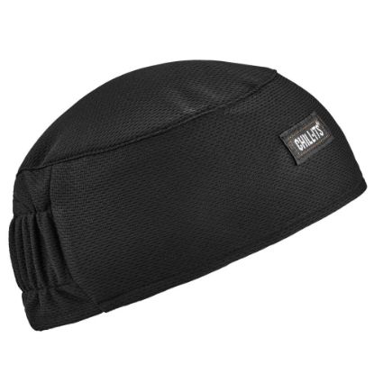 Picture of Ergodyne Chill-Its 6630 Terry Cloth Skull Caps, Black, Pack Of 6 Caps