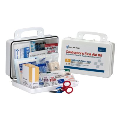 Picture of First Aid Only 25-Person Contractor First Aid Kit, White, 128 Pieces