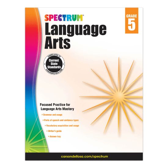 Picture of Carson-Dellosa Spectrum Language Arts Workbook, Grade 5