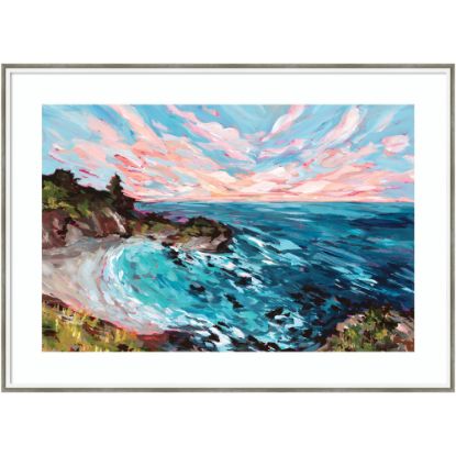 Picture of Amanti Art Big Sur by Emily Kenney Wood Framed Wall Art Print, 30inH x 41inW, White