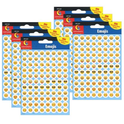 Picture of Creative Teaching Press Emojis Hot Spot Stickers, 880 Stickers Per Pack, Set Of 6 Packs