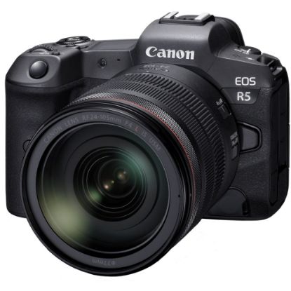 Picture of Canon EOS R5 45 Megapixel Mirrorless Camera with Lens - 0.94in - 4.13in - Autofocus - 3in Touchscreen LCD - 4.3x Optical Zoom - Sensor-shift (IS) - 8192 x 5464 Image - 8192 x 4320 Video - HD Movie Mode - Wireless LAN