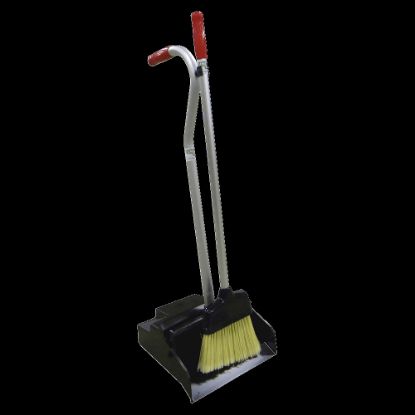 Picture of Unger Ergo Dustpan With Broom, Black/Silver/Red