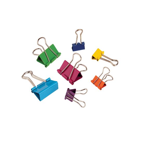 Picture of Office Depot Brand Fashion Binder Clips, Assorted Sizes, Assorted Colors, Pack Of 65