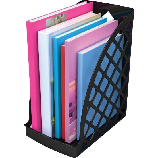 Picture of Deflecto Sustainable Office Magazine File - Black - 1 Each