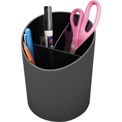 Picture of Deflecto Sustainable Office Recycled Large Pencil Cup - 5.6in x 4.4in x 4.4in - 1 Each - Black