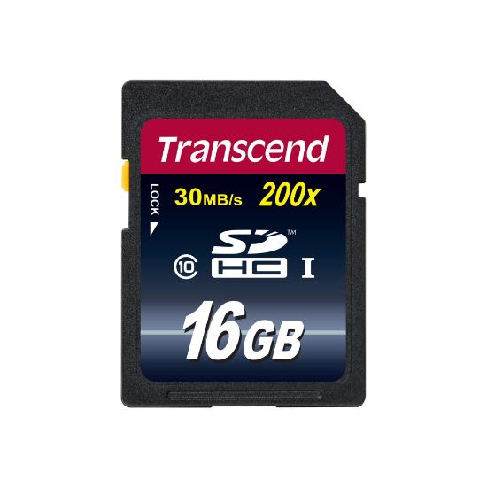 Picture of Transcend - Flash memory card - 16 GB - Class 10 - SDHC