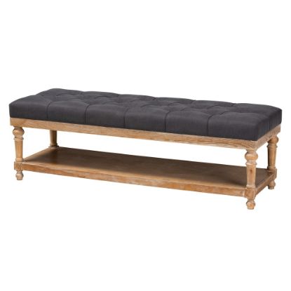 Picture of Baxton Studio Linda Storage Bench, Charcoal/Graywash