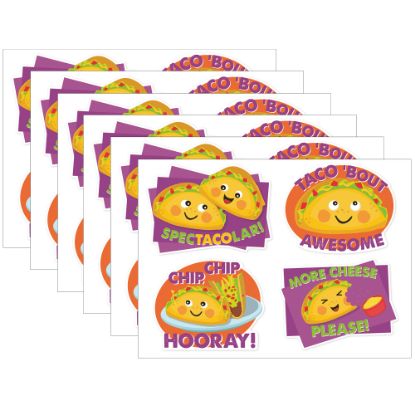 Picture of Eureka Jumbo Scented Stickers, Taco, 12 Stickers Per Pack, Set Of 6 Packs