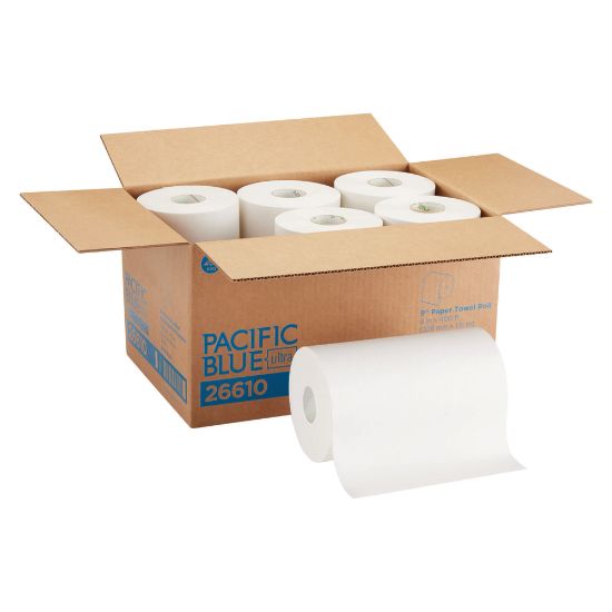 Picture of Pacific Blue Ultra by GP PRO 1-Ply Paper Towels, Pack Of 6 Rolls