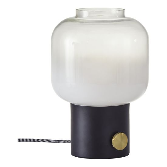 Picture of Adesso Lewis Table Lamp, 12inH, White Shade/Matte-Black Base