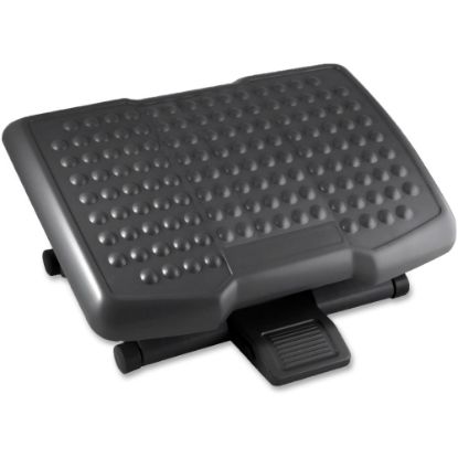 Picture of Lorell Adjustable-Height Footrest - 4in - 6.50in Adjustable Height - Black - 1 Each