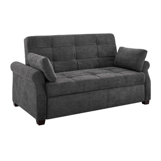 Picture of Lifestyle Solutions Serta Henley Convertible Sofa, Queen Size, 39-3/5inH x 72-3/5inW x 37-3/5inD, Gray