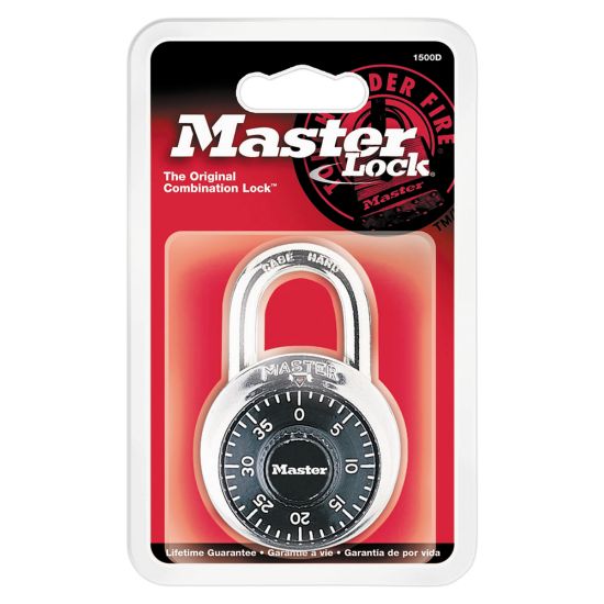 Picture of Master Lock Combination Padlock, Black, Pack Of 2