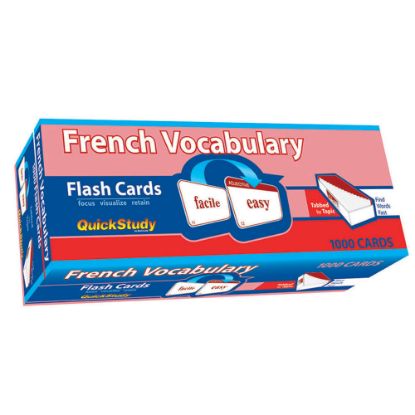 Picture of QuickStudy Flash Cards, 4in x 3-1/2in, French Vocabulary, Pack Of 1,000 Cards