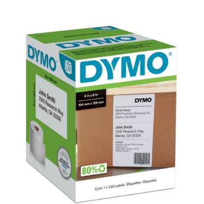 Picture of DYMO LabelWriter Shipping Labels For 4XL and 5XL Model, 1951462, White, 4in x 6in, Roll Of 220