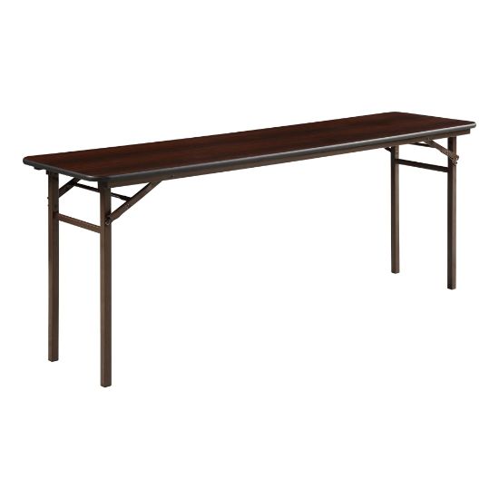 Picture of Lorell Laminate Folding Banquet Table, 29inH x 72inW x 18inD, Mahogany