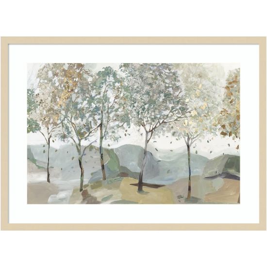 Picture of Amanti Art Breezy Landscape Trees I by Allison Pearce Wood Framed Wall Art Print, 24inH x 33inW, Natural