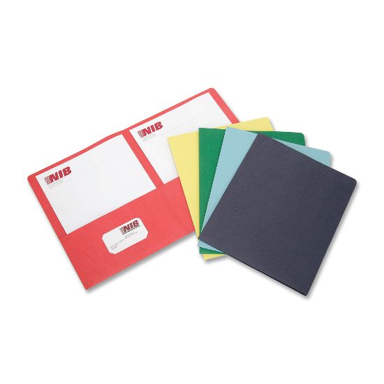 Picture of SKILCRAFT Double-Pocket Portfolios, 30% Recycled, Assorted Colors, Box Of 15 (AbilityOne 7510-01-316-2302)