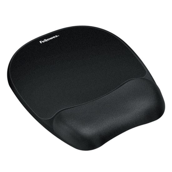 Picture of Fellowes Gel Wrist Rest/Mouse Pad, Fabric, Black