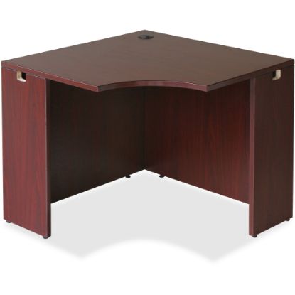 Picture of Lorell Essentials 36inW Corner Desk, Mahogany