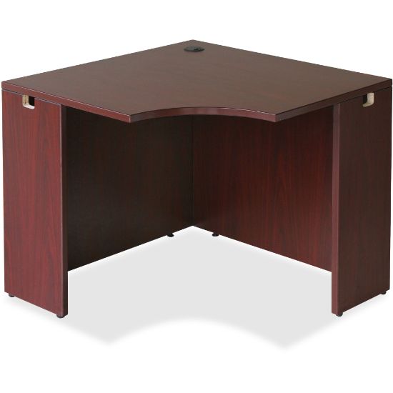 Picture of Lorell Essentials 36inW Corner Desk, Mahogany