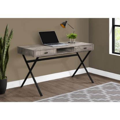 Picture of Monarch Specialties Bethany 48inW Computer Desk, Taupe/Black