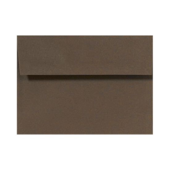 Picture of LUX Invitation Envelopes, #4 Bar (A1), Peel & Press Closure, Chocolate Brown, Pack Of 50