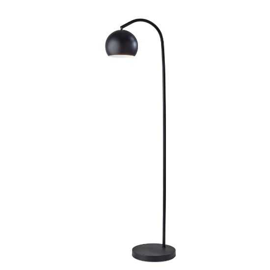 Picture of Adesso Emerson Floor Lamp, 59inH, Black Shade/Black Base